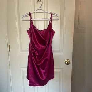 “Glam” wine red/maroon mini dress